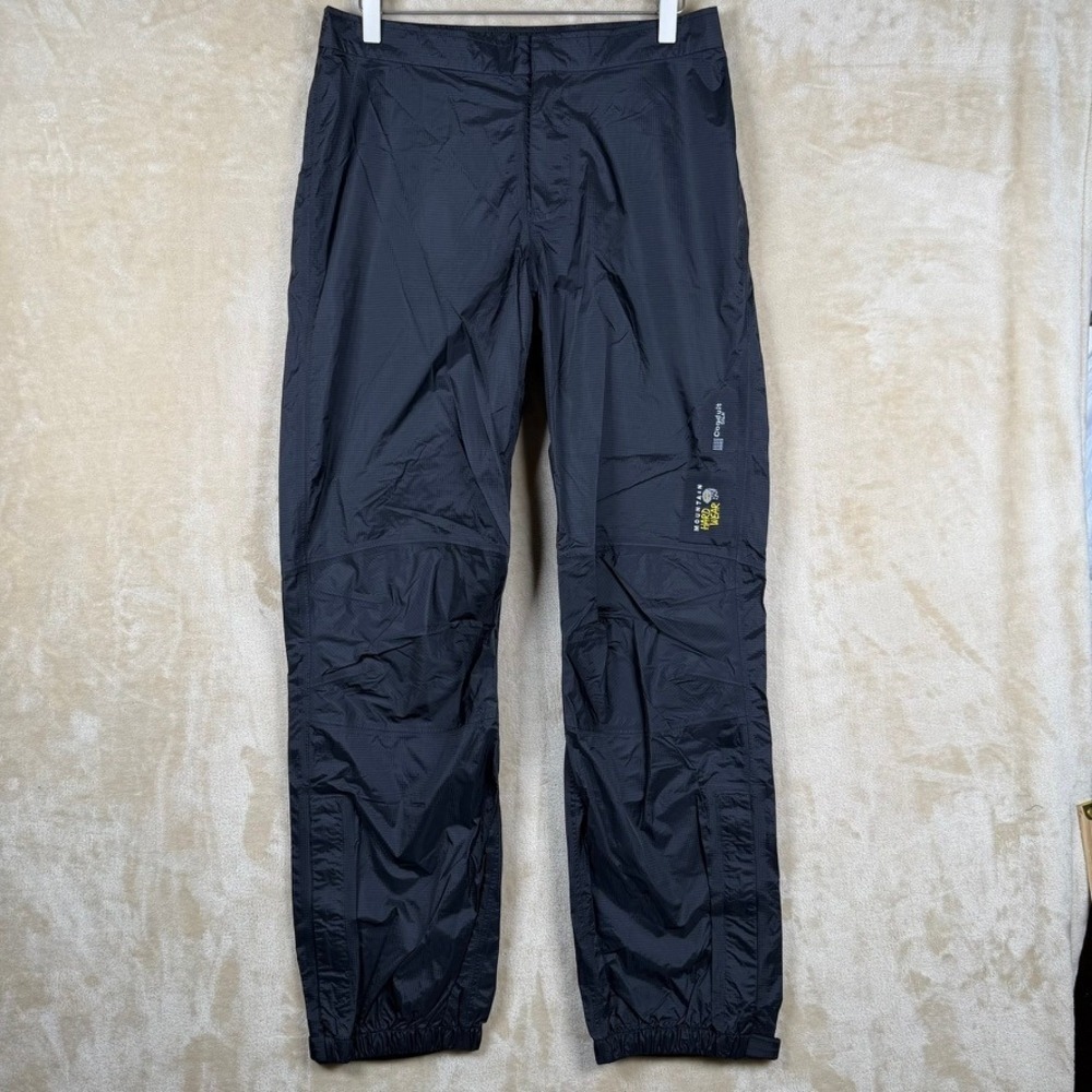 Mountain Hardwear Womens M Black Conduit Silk Rain Pants OL3529 Utility Ripstop